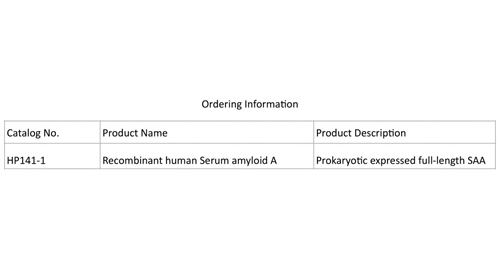 Suero humano recombinante amiloide A (SAA)